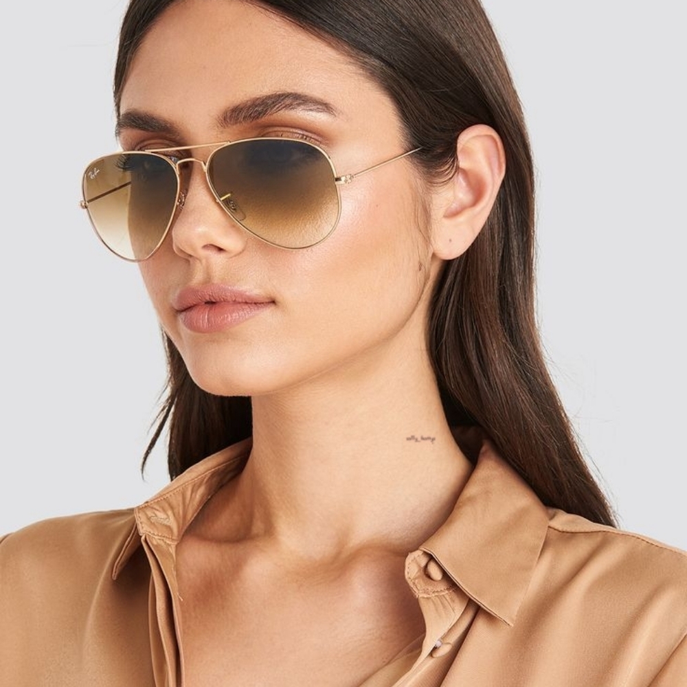 Ray-Ban (Store Display) Aviator Gradient Brown Lenses RB3025